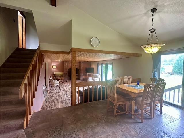 952 Chestnut Ave, Highwood, MT 59450 - dining room with stairway and lofted ceiling