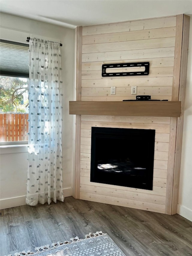 777 Aspen Grove St, Whitefish, MT 59937 - detailed view of wood finished floors and a large fireplace