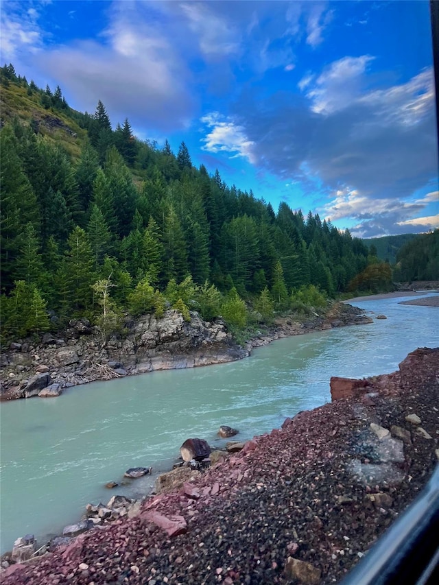 777 Aspen Grove St, Whitefish, MT 59937 - water view featuring a heavily wooded area