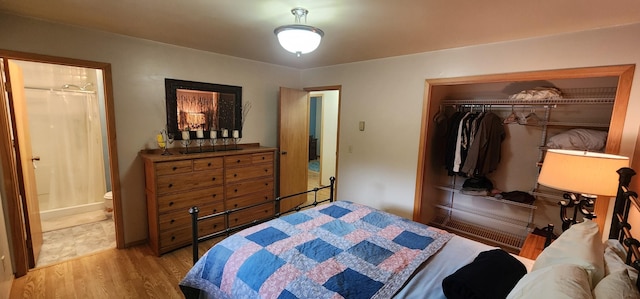 9 Cross Ln, Plains, MT 59859 - bedroom featuring wood finished floors, a closet, and connected bathroom