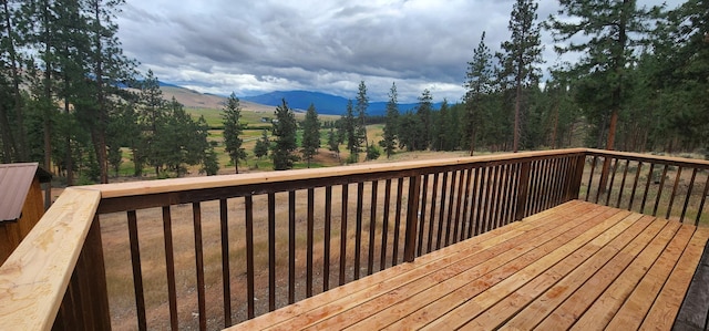 9 Cross Ln, Plains, MT 59859 - wooden terrace with a mountain view