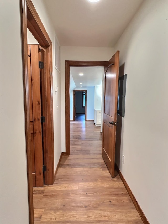 251 Elk Trl, Whitefish, MT 59937 - corridor featuring light wood-type flooring and baseboards