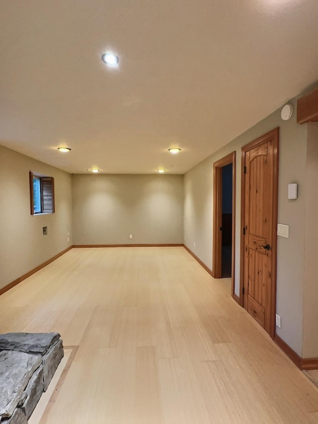 251 Elk Trl, Whitefish, MT 59937 - finished below grade area featuring recessed lighting and light wood-type flooring