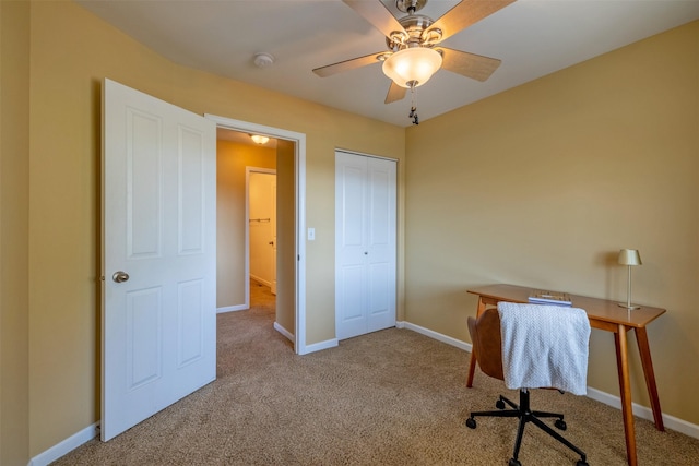 341 Northgate Loop, Helena, MT 59602 - office with carpet and a ceiling fan
