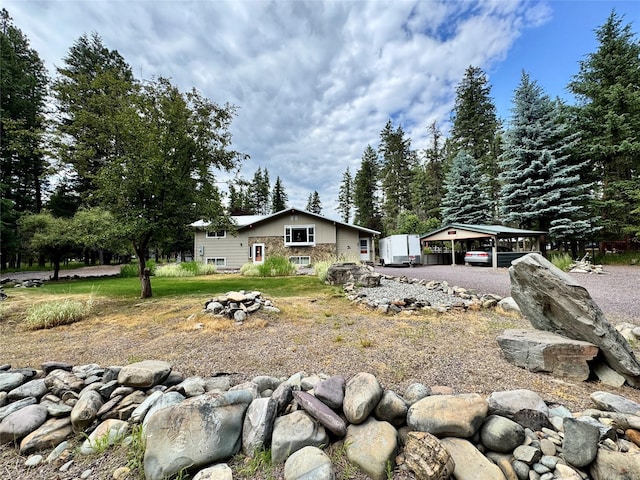 676 Rawlings Rd, Libby, MT 59923 - view of front of home with a carport