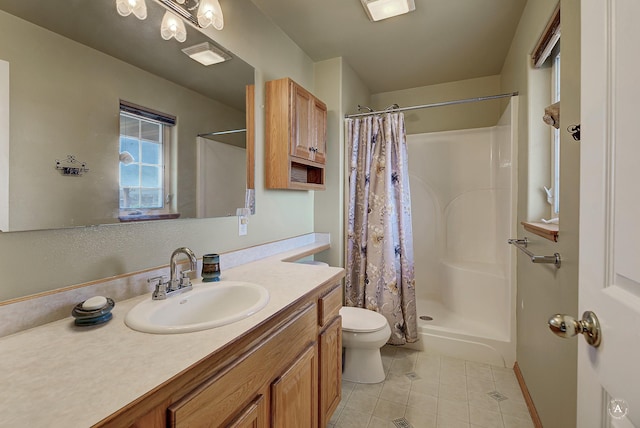 5835 Winter Wheat Dr, Helena, MT 59602 - full bath with tile patterned flooring, vanity, and a shower with curtain