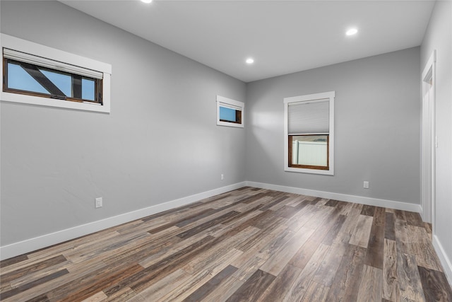 60951 Sparky Dr, Saint Ignatius, MT 59865 - unfurnished room with wood finished floors and recessed lighting