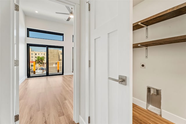 37 S Rodney St, Helena, MT 59601 - corridor featuring light wood-type flooring and baseboards