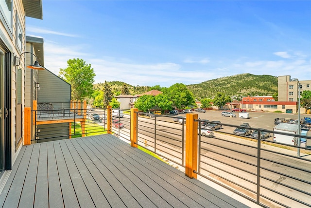 37 S Rodney St, Helena, MT 59601 - wooden deck with a mountain view