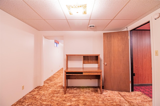 3455 N Hillcrest Dr, Butte, MT 59701 - unfurnished bedroom featuring carpet and a paneled ceiling