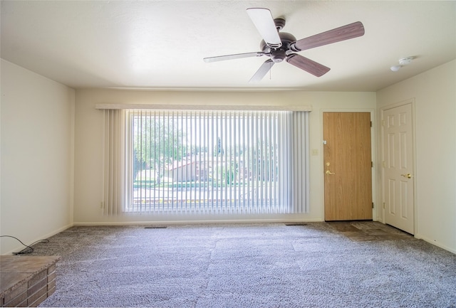 3455 N Hillcrest Dr, Butte, MT 59701 - carpeted spare room featuring a ceiling fan and a smoke detector
