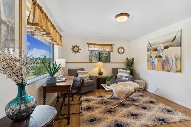 168 Carpenter Ln, Eureka, MT 59917 - sitting room with wood finished floors and baseboards