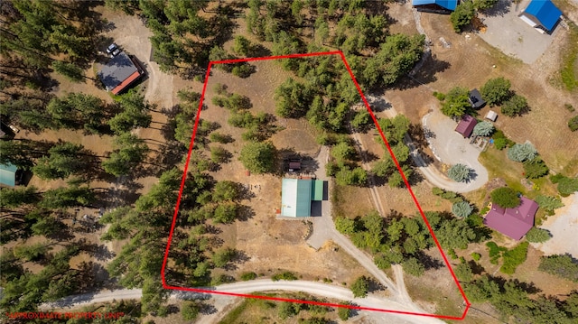 168 Carpenter Ln, Eureka, MT 59917 - aerial view of property's location with property parcel outlined