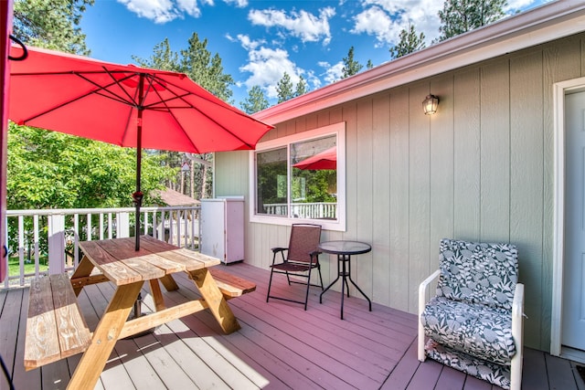 409 Mill Creek Rd, Hamilton, MT 59840 - wooden terrace with outdoor dining area