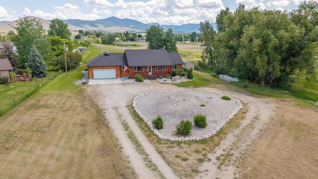 1228 Nordheim Ln, Corvallis, MT 59828 - aerial view of property and surrounding area featuring mountains