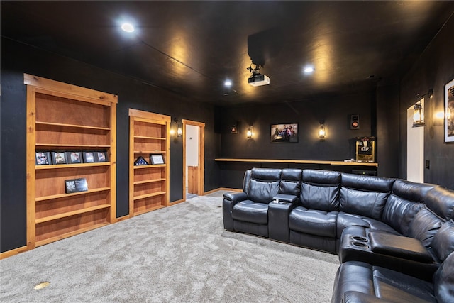 600 Ringneck Dr, Kalispell, MT 59901 - carpeted cinema room featuring built in features and recessed lighting