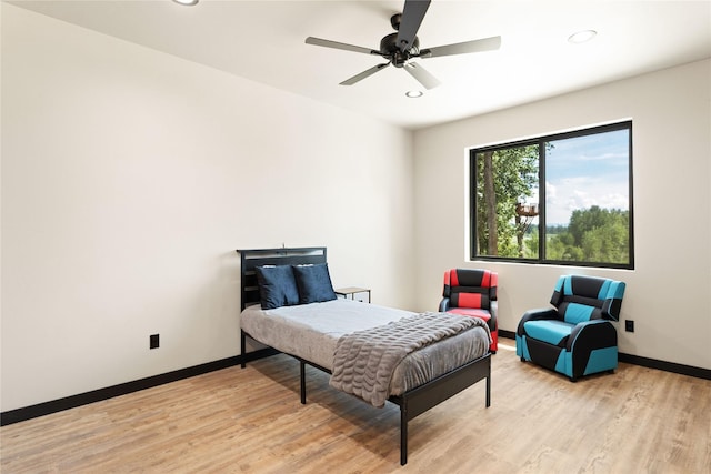 600 Ringneck Dr, Kalispell, MT 59901 - bedroom featuring light wood finished floors, recessed lighting, and a ceiling fan