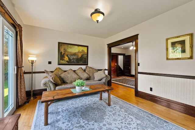 1380 Lower Valley Rd, Kalispell, MT 59901 - living area with light wood-type flooring and stairs