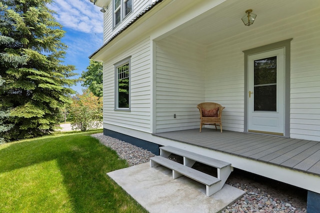 1380 Lower Valley Rd, Kalispell, MT 59901 - entrance to property with a wooden deck and a yard