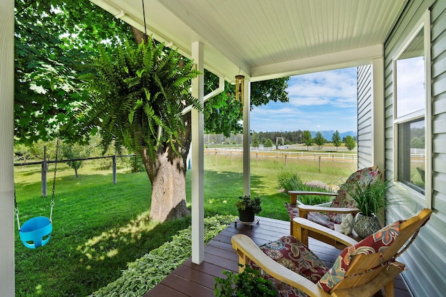 1380 Lower Valley Rd, Kalispell, MT 59901 - view of wooden deck
