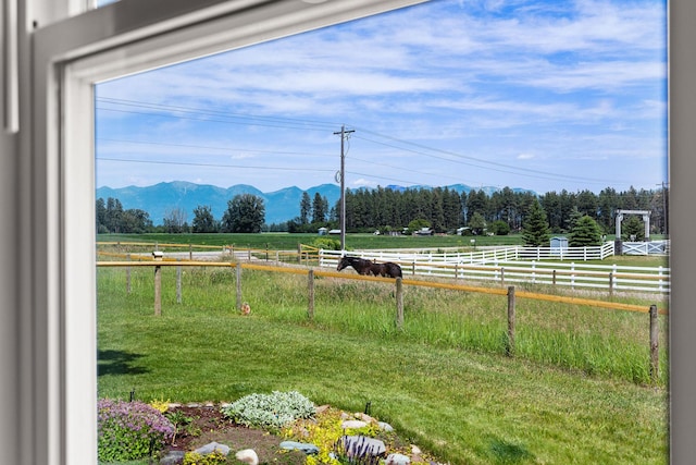 1380 Lower Valley Rd, Kalispell, MT 59901 - view of yard featuring a rural view and a mountain view