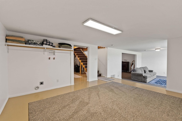 1380 Lower Valley Rd, Kalispell, MT 59901 - finished below grade area with stairway and baseboards