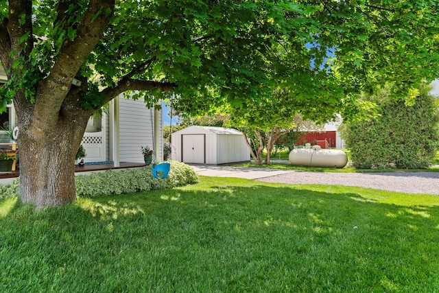 1380 Lower Valley Rd, Kalispell, MT 59901 - view of grassy yard featuring a storage shed
