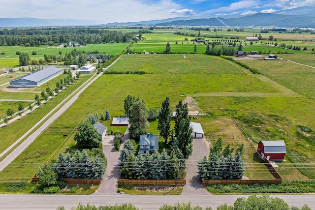 1380 Lower Valley Rd, Kalispell, MT 59901 - aerial view of sparsely populated area with mountains and agricultural land