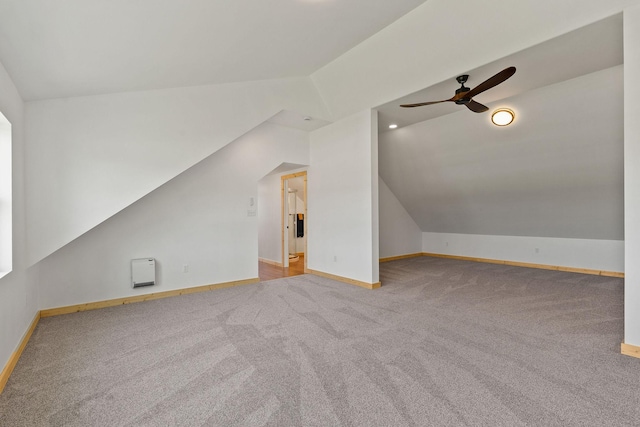 1380 Lower Valley Rd, Kalispell, MT 59901 - additional living space with vaulted ceiling, ceiling fan, and carpet
