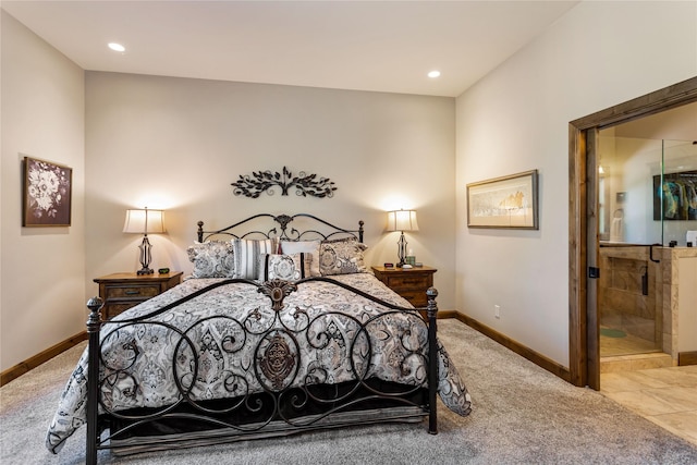 33731 Westview Dr, Bigfork, MT 59911 - carpeted bedroom with recessed lighting and ensuite bathroom