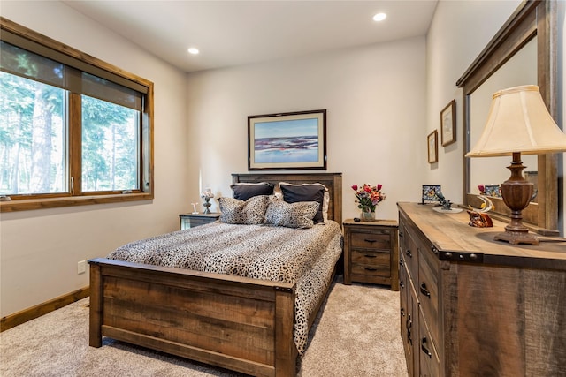 33731 Westview Dr, Bigfork, MT 59911 - bedroom with light colored carpet and recessed lighting
