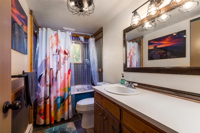 630 Tally Lake Rd, Whitefish, MT 59937 - full bath with vanity, tile patterned floors, and shower / tub combo