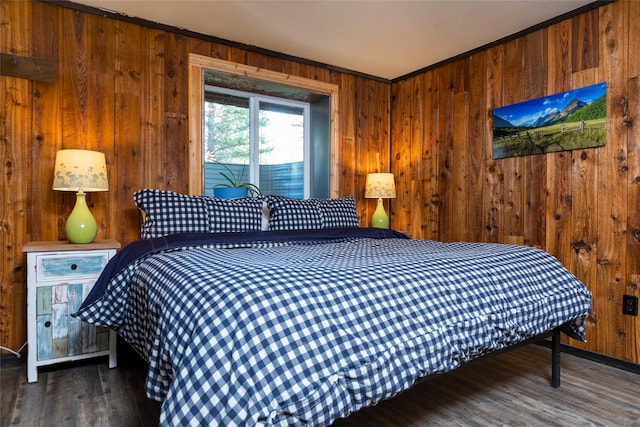 630 Tally Lake Rd, Whitefish, MT 59937 - bedroom featuring wood walls and wood finished floors