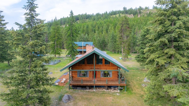 630 Tally Lake Rd, Whitefish, MT 59937 - view from above of property featuring a heavily wooded area