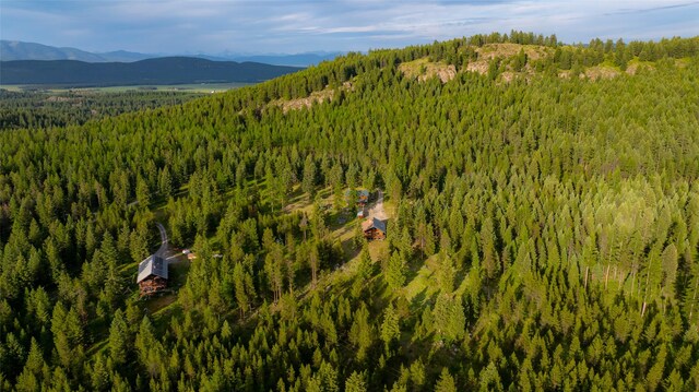 630 Tally Lake Rd, Whitefish, MT 59937 - aerial view of a heavily wooded area and a mountain backdrop