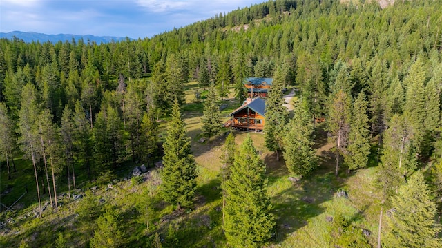 630 Tally Lake Rd, Whitefish, MT 59937 - view from above of property with a forest and a mountainous background