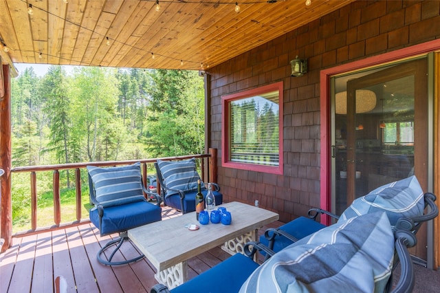 2755 US Highway 93 W, Whitefish, MT 59937 - wooden terrace with a forest view