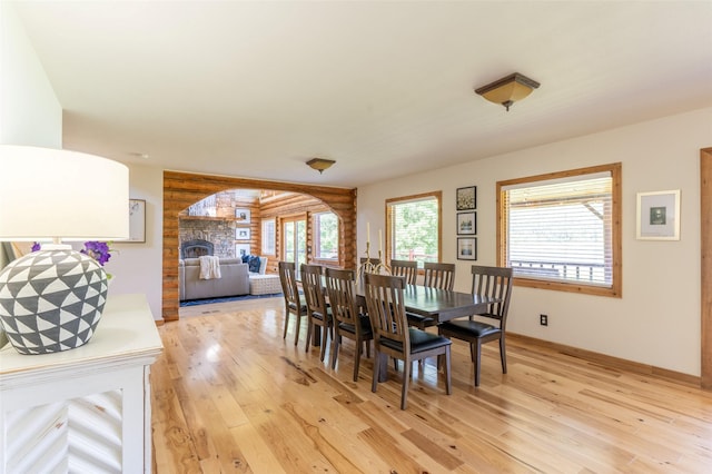 2755 US Highway 93 W, Whitefish, MT 59937 - dining space with light wood-style flooring and arched walkways