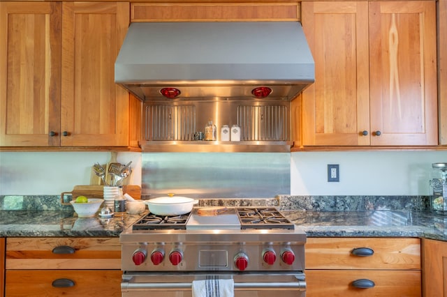 2755 US Highway 93 W, Whitefish, MT 59937 - kitchen featuring designer range and ventilation hood