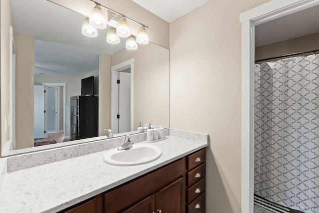 64 Empire Loop, Kalispell, MT 59901 - bathroom featuring vanity and curtained shower
