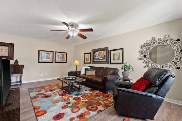 64 Empire Loop, Kalispell, MT 59901 - living area with a ceiling fan and wood finished floors