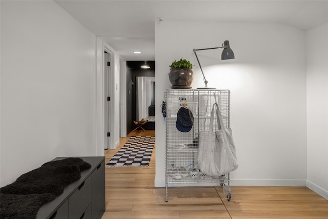 438 Somers Ave, Whitefish, MT 59937 - hallway featuring wood finished floors and baseboards