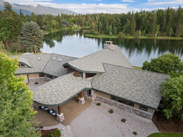 639 Three Eagle Ln, Bigfork, MT 59911 - aerial view of property and surrounding area featuring a nearby body of water
