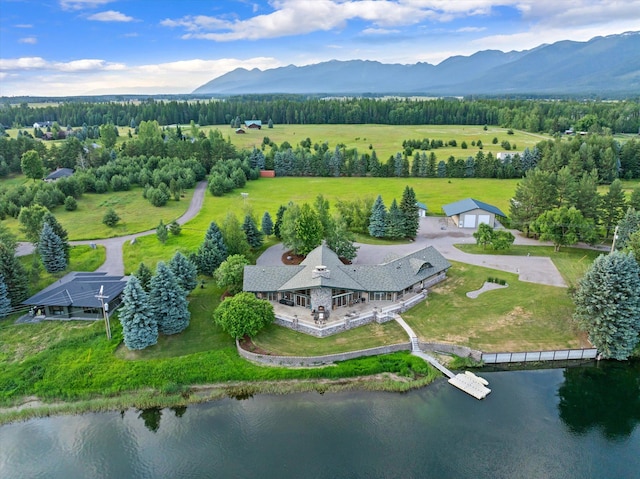 639 Three Eagle Ln, Bigfork, MT 59911 - aerial view of sparsely populated area with a water and mountain view
