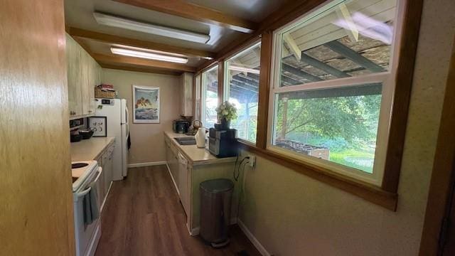 415 W 3rd St, Whitefish, MT 59937 - interior space featuring dark wood-style flooring and baseboards