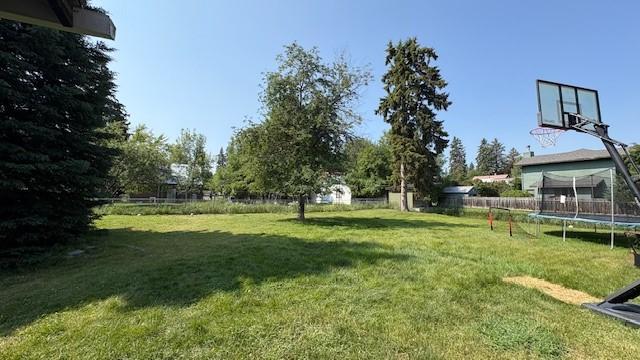 415 W 3rd St, Whitefish, MT 59937 - view of yard with a trampoline