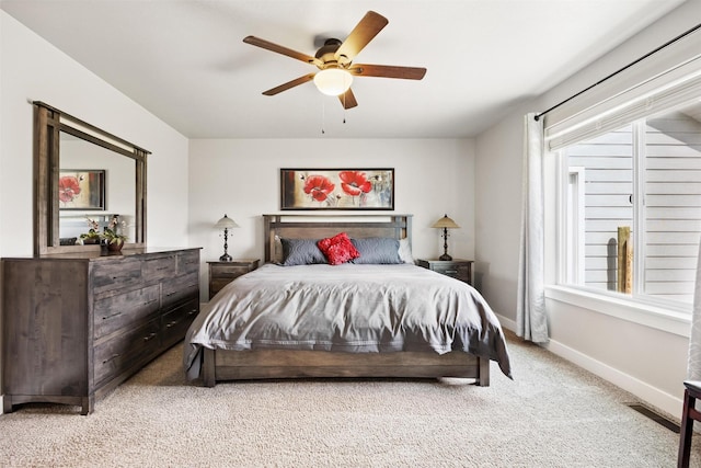4460 Sunburst Ln, Stevensville, MT 59870 - bedroom featuring light carpet and a ceiling fan