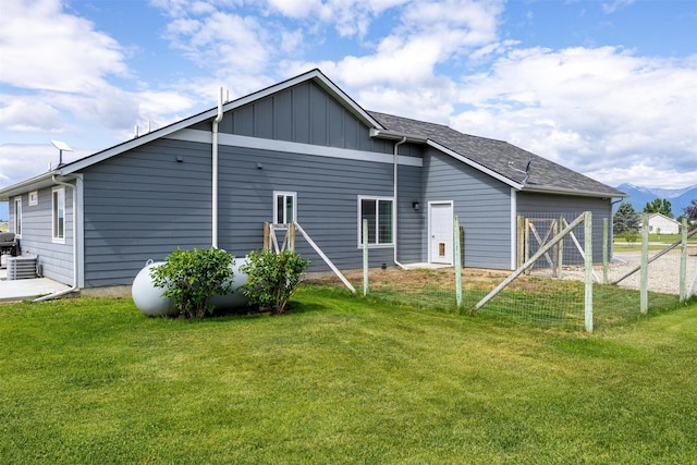 4460 Sunburst Ln, Stevensville, MT 59870 - back of property featuring board and batten siding and a mountain view
