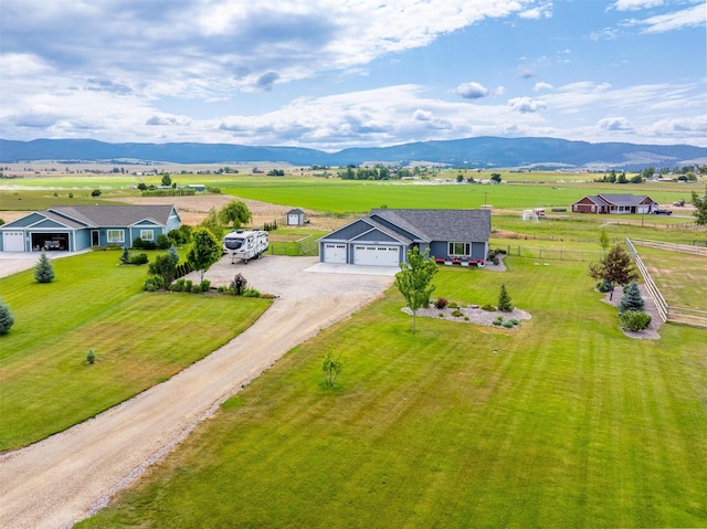 4460 Sunburst Ln, Stevensville, MT 59870 - overview of rural landscape with mountains