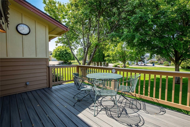103 Crescent Lndg, Polson, MT 59860 - deck featuring a yard and outdoor dining area